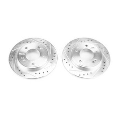 PowerStop Evolution Drilled Slotted Rotors Pair Rear For Hyundai Ioniq