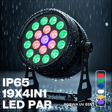 Waterproof 19X12W 4IN1 RGBW LED Par Light Real High Power Church Stage Lights