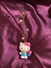 Hello Kitty Plastic & Metal Clip-On Keychain Charm Pink/Blue/White/Gold — photo 1