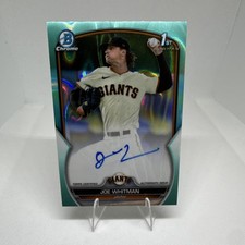 Topps 2023 Bowman Draft Chrome Joe Whitman Giants Aqua Lava Auto 22/199
