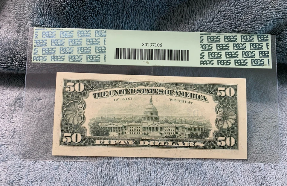 1993 $50 Federal Reserve Note Fr 2125-D PCGS Currency 58 PPQ - Image 3 of 3