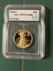 New Listing1989-P $25 American Gold Eagle 1/2 oz 0.5 oz Gold Coin PR70 DCAM ICG