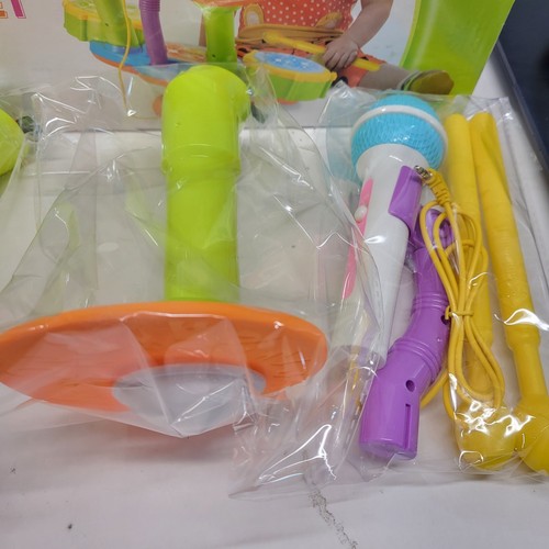 Juego de batería para niños pequeños 1-3, juego de batería para bebé juguetes para niños de 1 año con 2 tambores... - Imagen 6 de 16