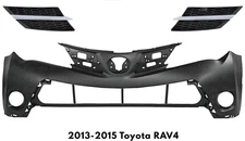 Front Bumper Cover Fascia & Grille Assembly Pair For 2013-2015 Toyota RAV4