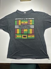 Bob Marley  the Wailers Survival 80s Vintage T-shirt size XL