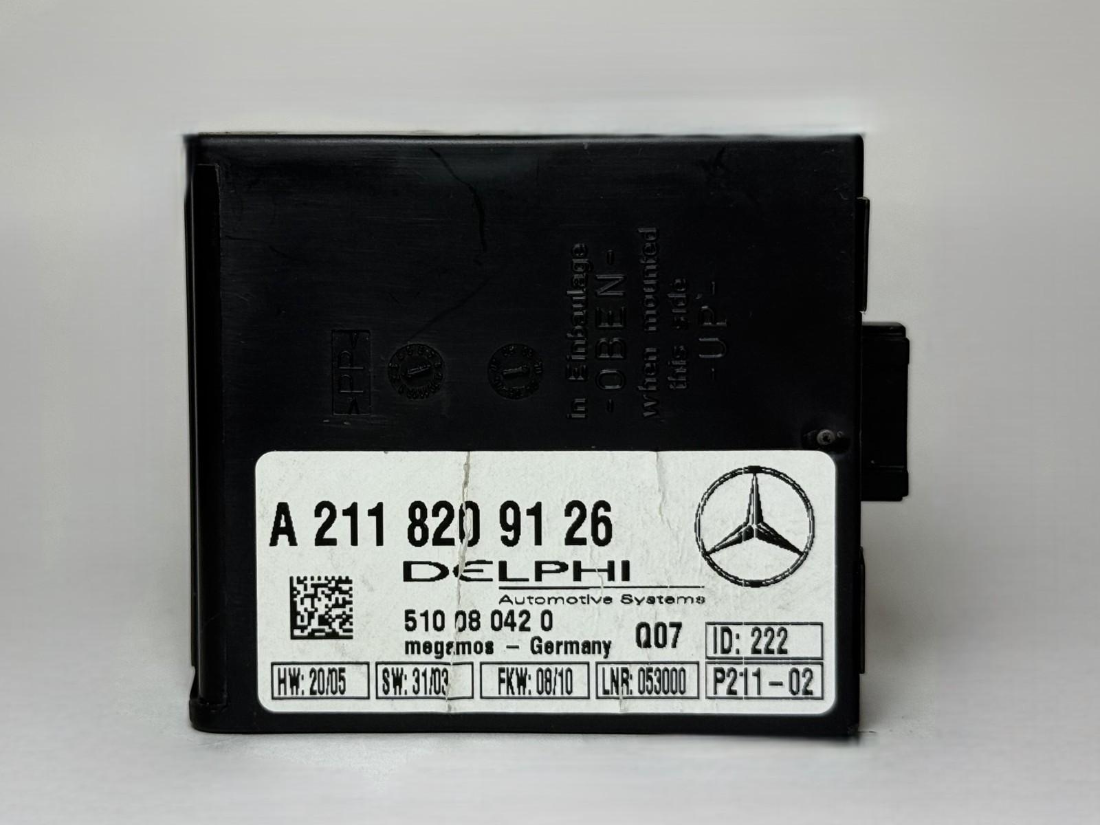 03-09 MERCEDES W211 E-CLASS ALARM ANTI THEFT CONTROL MODULE A2118209126 OEM