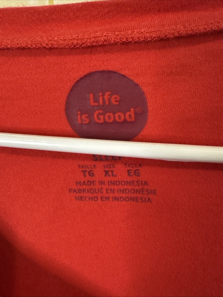 Life is Good рубашка женщин XL красный любовь и Рождество v-образным вырезом PJ Sleepwear - Изображение 3 из 4