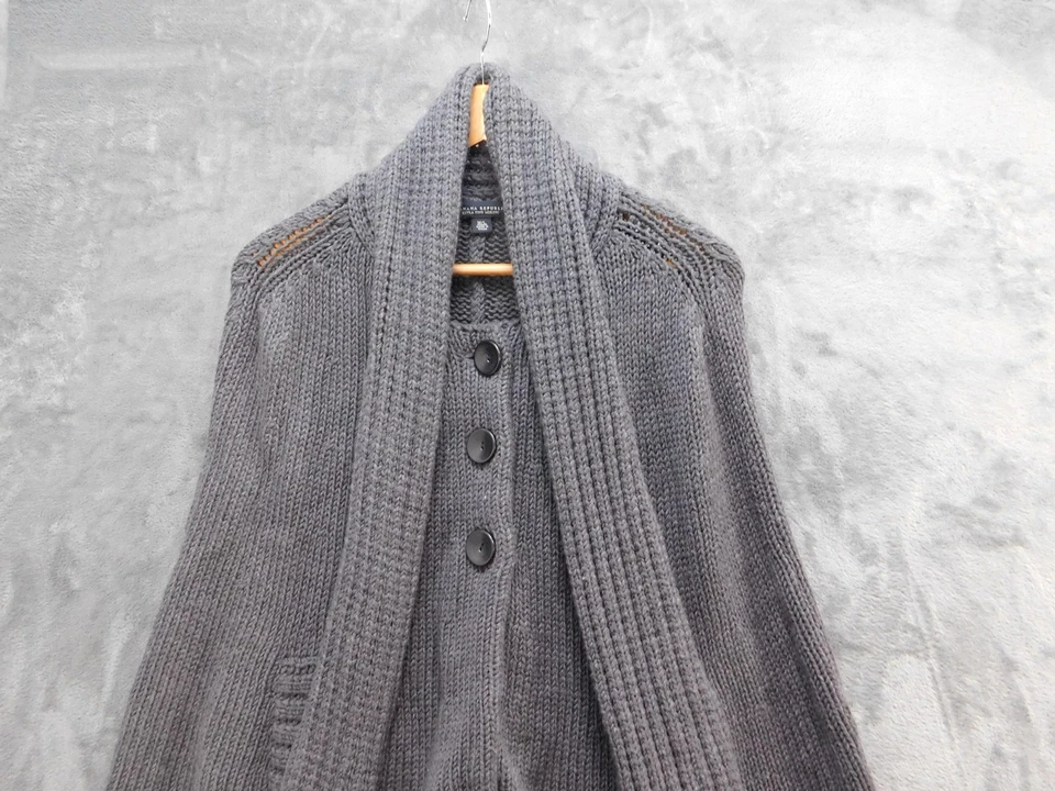 Suéter feminino Banana Republic médio grande lã merino malha cabo xale poncho - Imagem 3 de 4