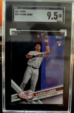 2017 Topps #287 Aaron Judge Catching New York Yankees RC Rookie Card SGC 9.5 MVP