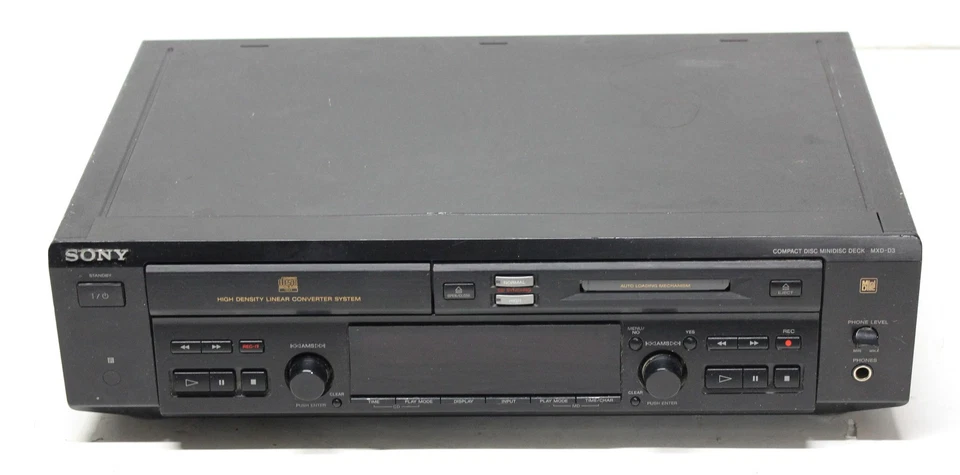 Sony MXD-D3 CD a MiniDisc MD Grabadora Reproductor Cubierta con Control Remoto Totalmente Probado Funcionando Foto 3 de 4
