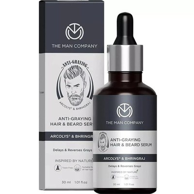 The Man Company Anti-Graying Hair & Beard Serum for Men Enriched with Bhringraj 