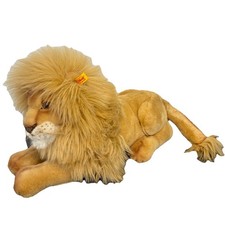 Vintage Steiff Leo Lion Plush 24 Mane Laying Stuffed Animal