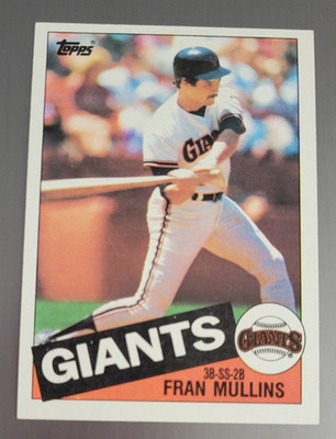 1985 Topps FRAN MULLIN San Francisco Giants Major & Minor League Record #283