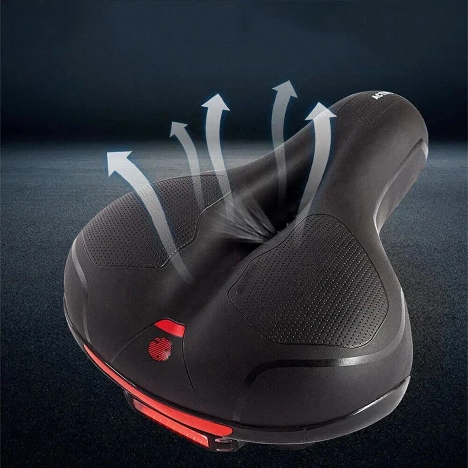Assento de bicicleta em gel extra largo – Selim de almofada grande macio e confortável para homens e mulheres - Imagem 2 de 4