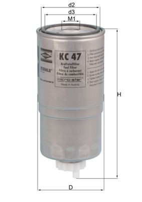 Mahle Kraftstofffilter KC 47 FüR BMW-image