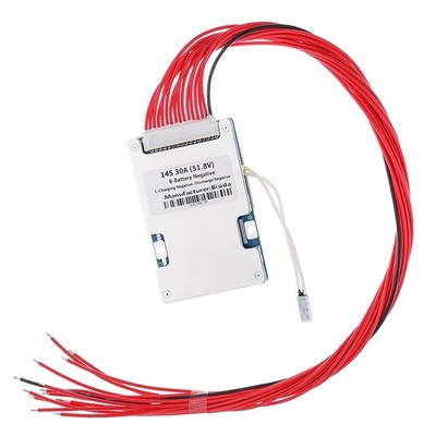14S BMS 50.4V/51.8V 30A Li-ion PCB Protection Board with Balance Wire and NTC...