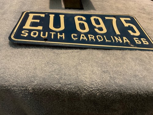 South Carolina License Plate EU 6975 1966 - Bild 2 von 2