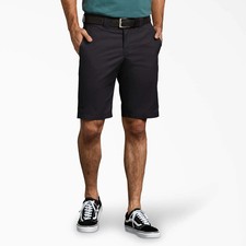 DICKIES SLIM FIT WORK SHORTS, 11  - BLACK