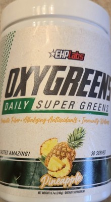 EHPlabs OXYGREENS powder 9oz ( 30 Servings ) Natural Pineapple Fla BEST BY 08/26