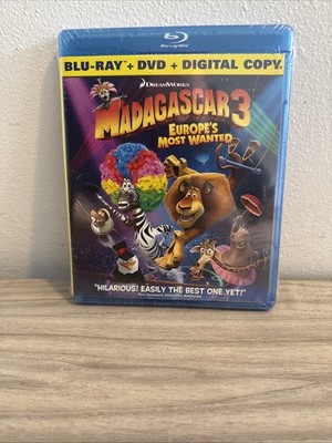 Madagascar 3: Europe's Most Wanted (Blu-ray, 2012) New Sealed Kids Movie Sing