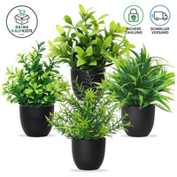 KüNstliche Pflanzen Mit Topf 4 StüCk Kunstpflanze Deko FüR Zuhause Garten