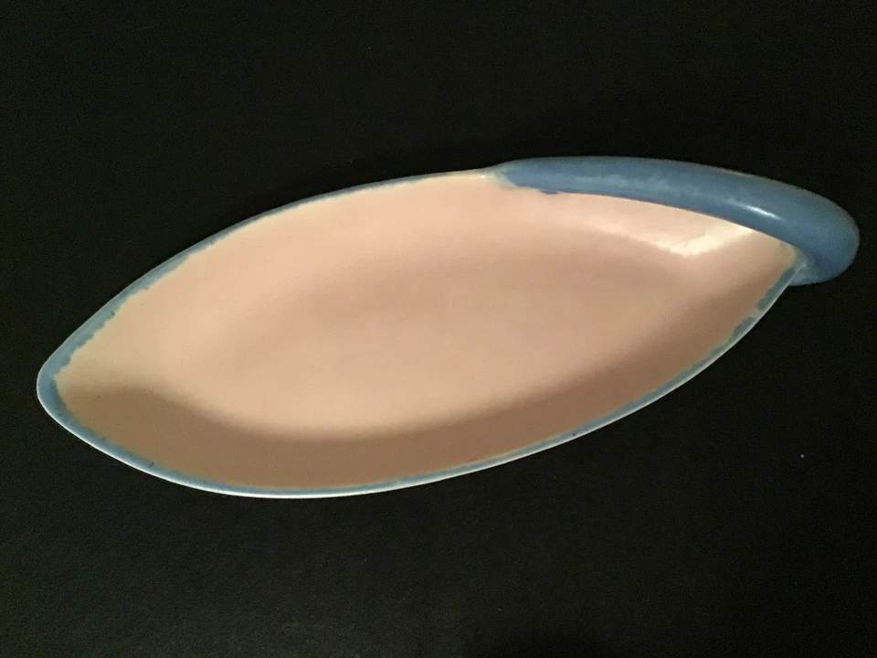 Winfield  Pasadena #332 Relish Tray,Serving Platter,Pink & Blue No Chips - Image 2 of 4