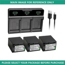 Kastar Battery LHD3 Triple Charger for Sony NP-FV30 FV50 FV70 NP-FV90 NP-FV100