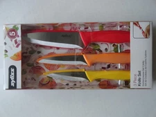 ZYLISS 3 PIECE KNIFE SET /Paring / Serrated Paring / Utility/ Swiss design NEW