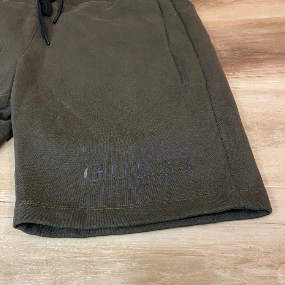 Pantalones Cortos Tejidos GUESS Los Angeles Para Hombres L Verde Oliva Salón Cordón Informal Foto 2 de 4