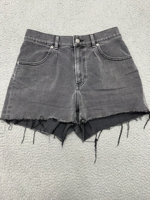 Express Womens Cut-Off Super High Rise Mom Shorts Black Size 4