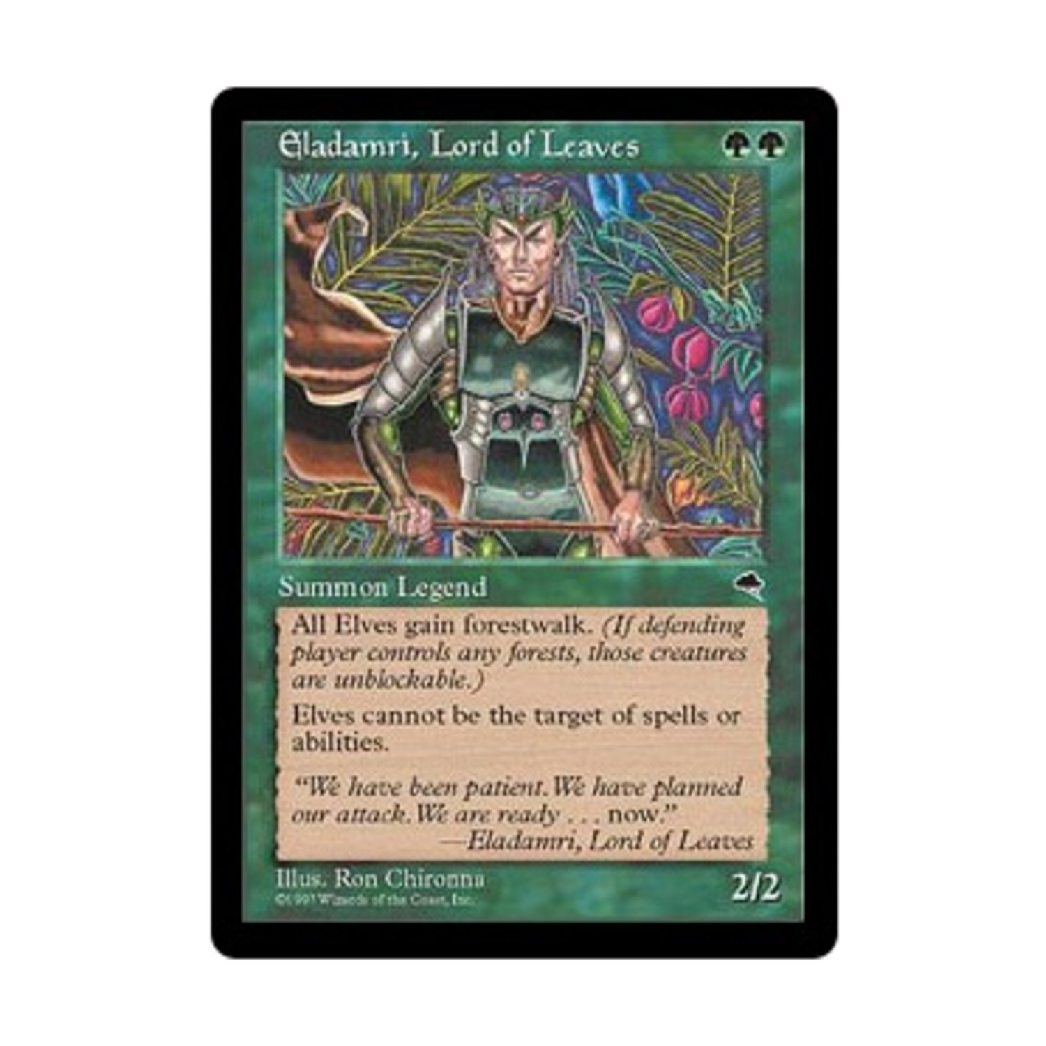 WotC MtG Tempest Eladamri, Lord of Leaves (R) VG