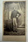 Civil War CDV Union Soldier Camp Parole Maryland Nice Backdrop