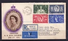 GB 1953 QEII FDC CORONATION REGISTERED AIR MAIL TO AUSTRALIA WITH CACHET #C2374