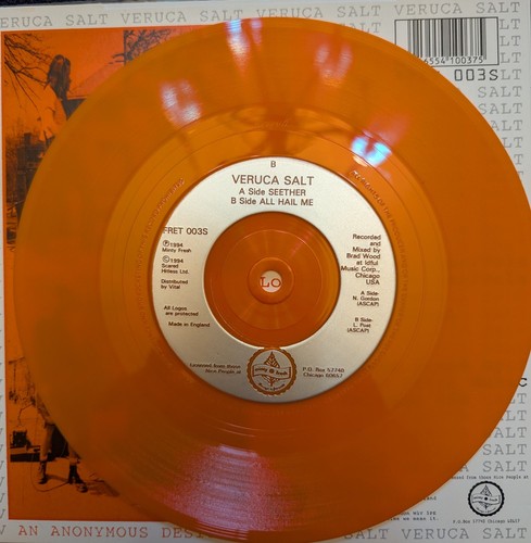 Veruca Salt - Seether c/w All Hail Me - 7" orange Vinyl UK Ausgabe - FRET003S - Bild 4 von 4