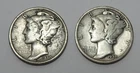 2 Mercury Dimes 1930 Fine,  30-S Very Good