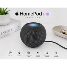 Apple HomePod mini Space Gray A2374 Smart Speaker Siri WiFi Bluetooth Tested