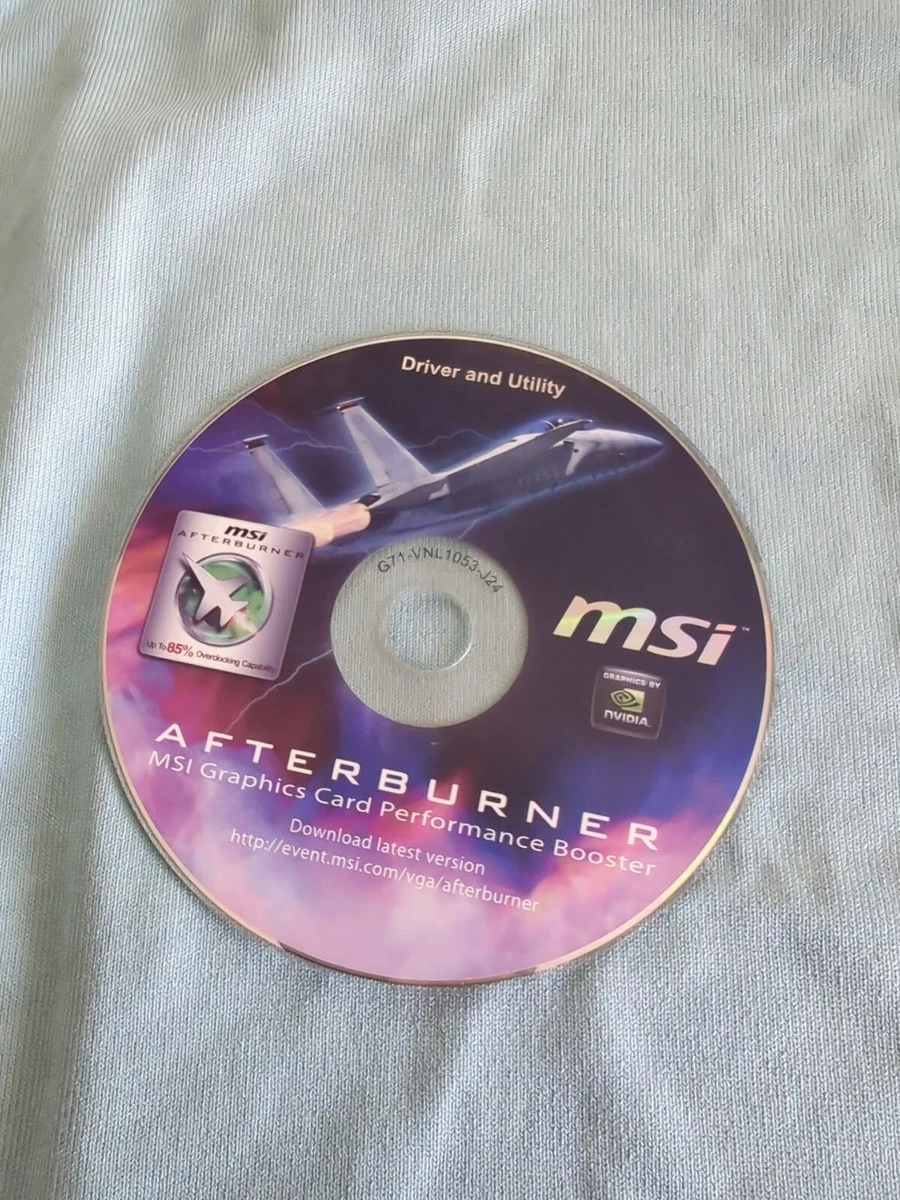 AFTERBURNER MSI GRAPHICS CARD Software CD Only | EBay