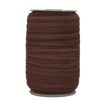 Dark Brown Fold Over Elastic 5/8'' 15mm 100yd | Elastic By the Yard