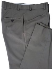 Sample Sale New Stretch Wool Blend Mens Dress Pant, Flant Front, Sage Olive, 33