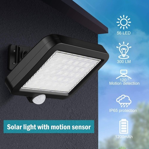 LED Energía Solar PIR Sensor de Movimiento Luz de Pared Seguridad Exterior Jardín Lámpara de Inundación - Imagen 9 de 44