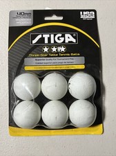 STIGA 3-Star Table Tennis Balls White 6-Pack