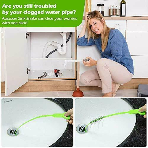 IUYPKQ 5-Pack Drain Snake – 20” Flexible Hair Clog Remover For Sinks, Bathtubs & Showers