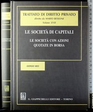 TRATTATO DI DIRITTO PRIVATO VOL 17 LE SOCIETÀ DEI CAPITALI. MEO. GIAPPICHELLI.
