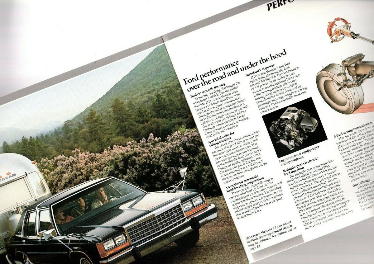 1986 Ford LTD / Crown Victoria Brochure with Color Chart:LX