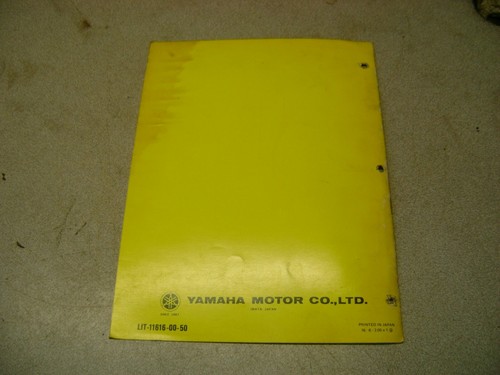 YAMAHA XS 360-2D SUPPLEMENTARY SERVICE MANUAL OEM FACTORY GUIDE BOOK VINTAGE - Bild 4 von 4
