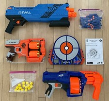 Nerf Gun Lot with Nerf Darts and Nerf Round Refills