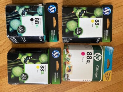 4pk New Genuine Officejet Pro K5400 K550 HP 88XL  Color Ink Cartridge C9393AN