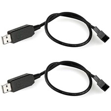 Pack of 2 Full Speed 12V Voltage Step-Up USB to 3-Pin and 4-Pin PC Fan Sleeve...