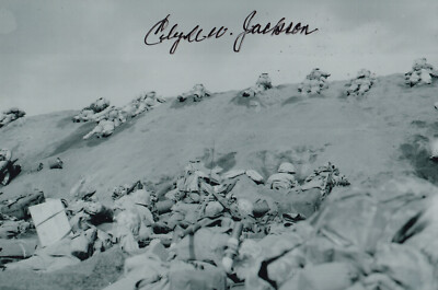 Clyde Jackson Signed Autographed 4x6 Photo USMC Iwo Jima 5th Marines The Pacific