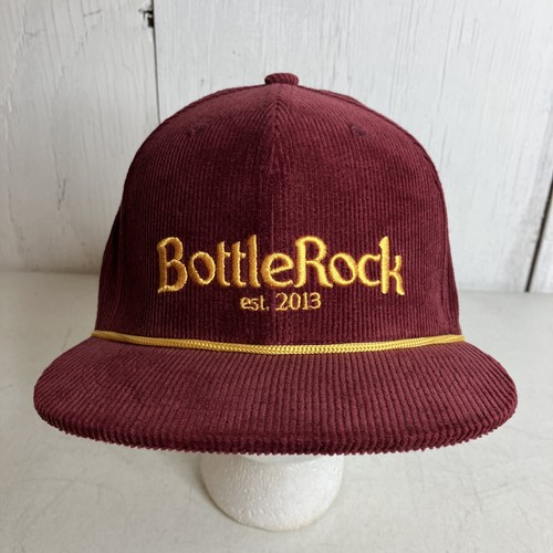 BottleRock Music Festival Napa Valley Bottle Rock Maroon Corduroy Snapback Hat